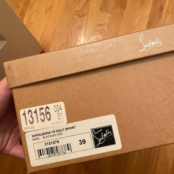 SOLD❤️Christian Louboutin Napaleona Spiked-Toe Red Knee Bl boots leather - Picture 7 of 16